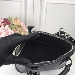 Louis Vuitton Alma BB EPI Leather Handbag Black