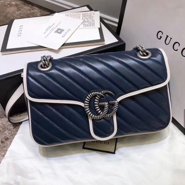 Gucci GG Marmont Matelassé Shoulder Bag With Borders