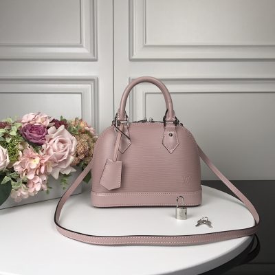 Louis Vuitton Alma BB EPI Handbag Rose Ballerine