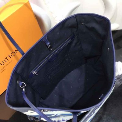 Louis Vuitton Escale Neverfull Tie Dye Rouge Blue Tote Bag