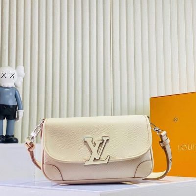 Louis Vuitton Latest BUCI Quartz White Shoulder Bag