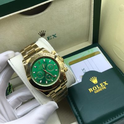 Rolex Watch For Men Golden And Green Inside