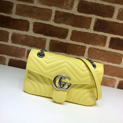 Gucci GG Marmont Matelassé Shoulder Bag Yellow