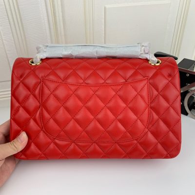 Chanel Classic Double Flap 25 Shoulder Bag Red