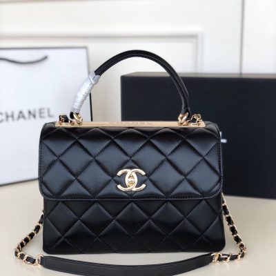 Chanel Flap Bag with Top Handle Black