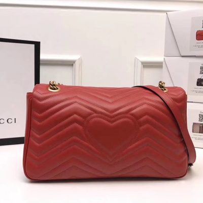 Gucci GG Marmont Matelassé Shoulder Bag Red