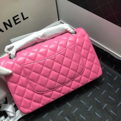 Chanel Classic Double Flap 25 Shoulder Bag Hot Pink