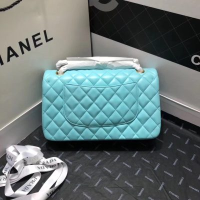 Chanel Classic Double Flap 25 Shoulder Bag Sky Blue