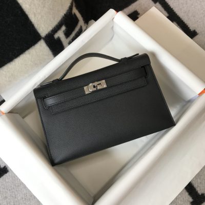 Hermès Kelly Pochette Mini Bag Black