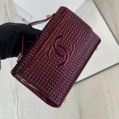 Chanel Classic Trifold Wallet / Purse Maroon
