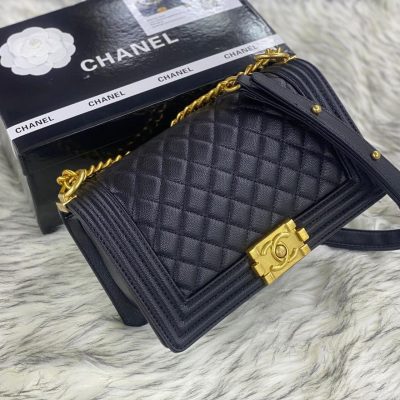 Chanel Boy Caviar Handbags