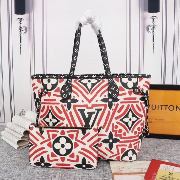 Louis Vuitton Crafty Neverfull MM Tote Bag For Women