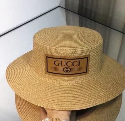 Gucci Web Shimmer Straw Hat