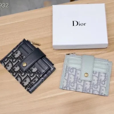 Lady Dior Leather Card Wallet