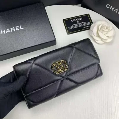 Chanel 19 Long Flap Bi Fold Wallet