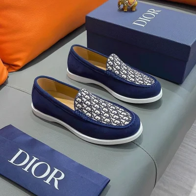 Christian Dior Monogram Suede Leather Logo Oxfords Shoes
