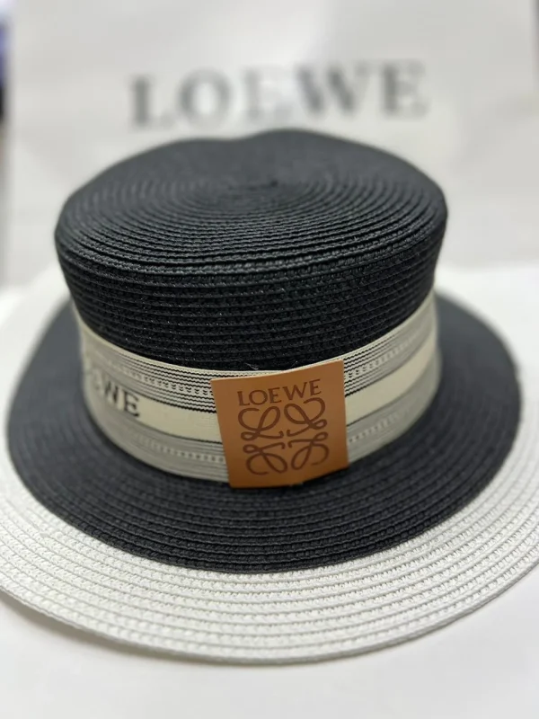 Women's Summer Beach Hats, Casual Flat Straw Hats for Girls, Loewe