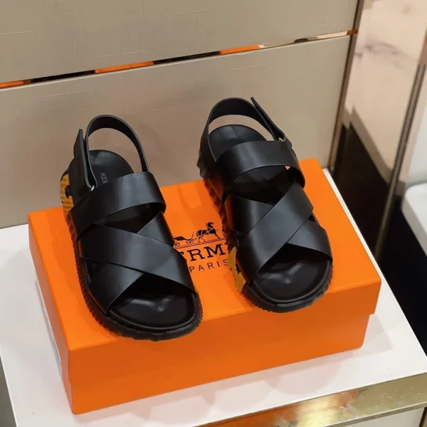 Hermes Leather Electric Sandals