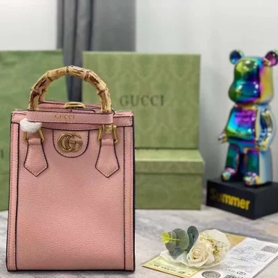 Gucci Diana Mini Leather Tote Bag