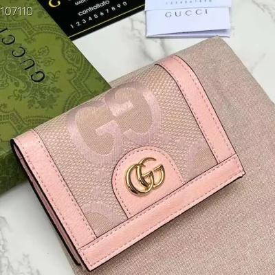 Gucci GG Jumbo Canvas Compact Wallet In Lapislazzuli