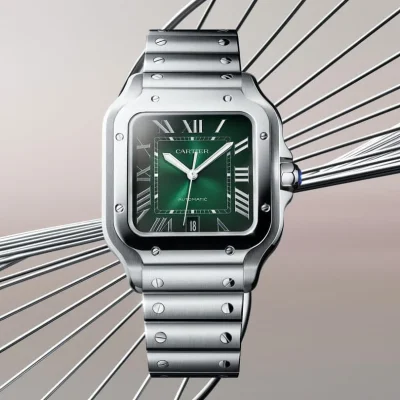 Santos De Cartier With A New Shiny Green Dial Watch