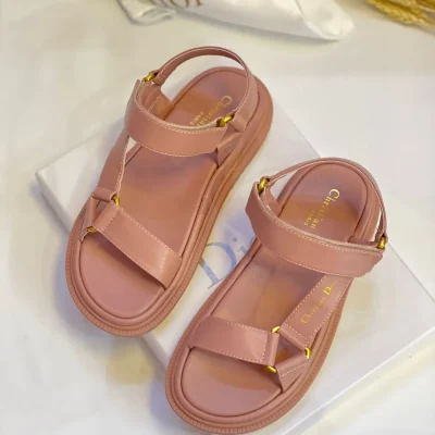 Christian Dior Open Toe Plain Logo Sandals