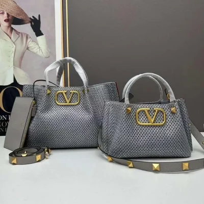 Valentino Basket Purse Lady Designer End Woven Tote Bag