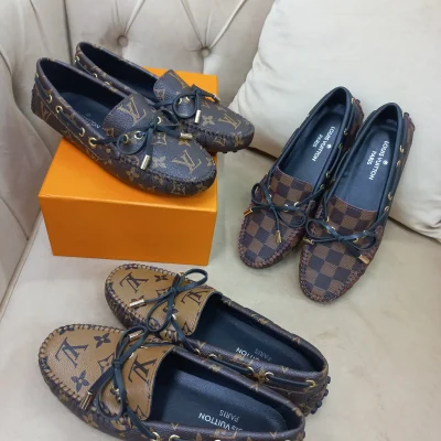 Louis Vuitton Loafers Men's Flat Leather Shoes