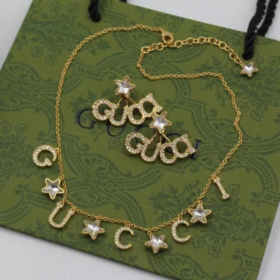 Gucci Elegance Necklace & Earring Jewelry Set