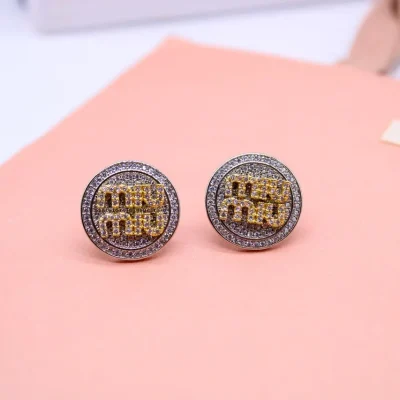 MIU MIU LUXURY STYLE LOGO EARRING